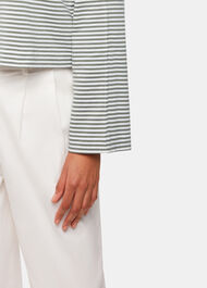 Stripe Crop Long Sleeve Tee